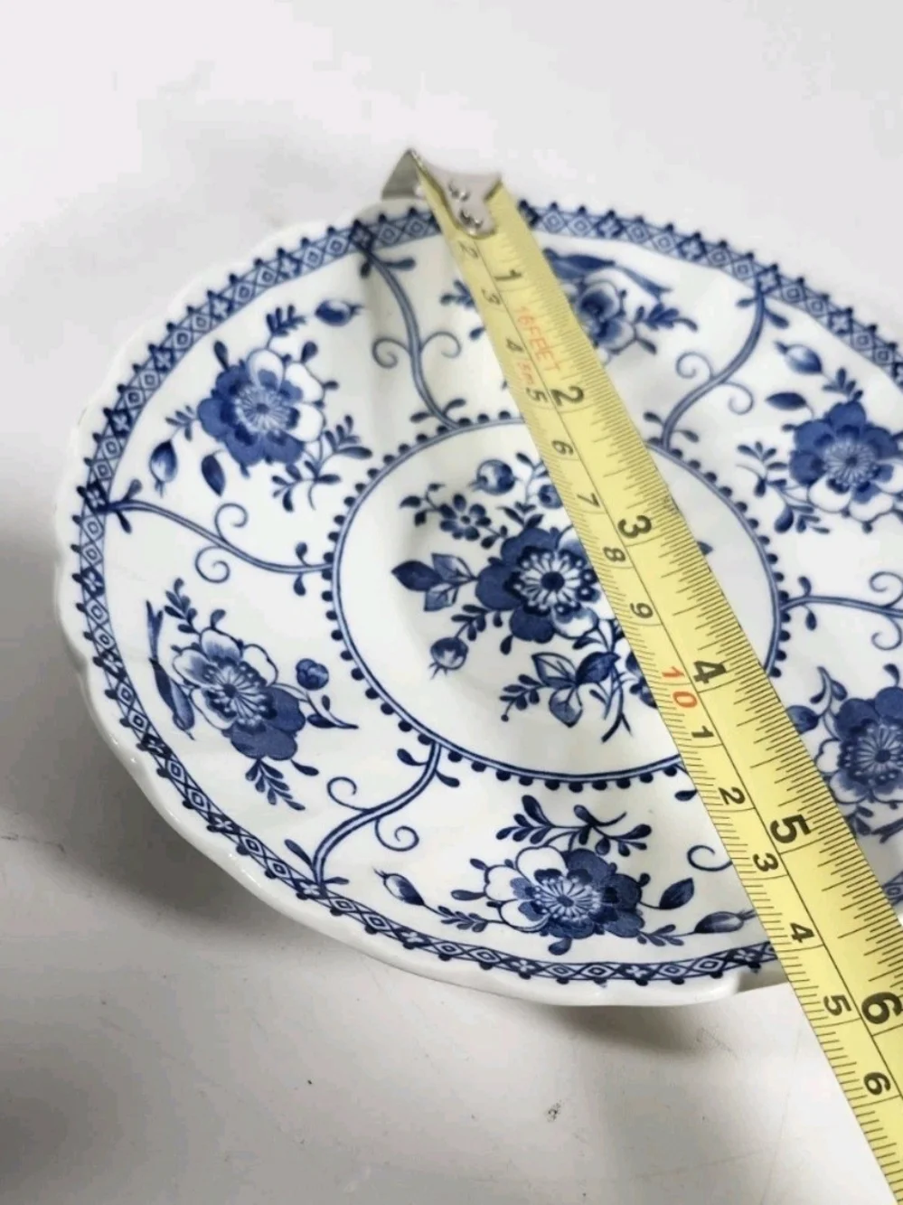 Vintage Johnson Bros Ironstone Indies Blue White Tea Coffee Cup Saucer Set VTG